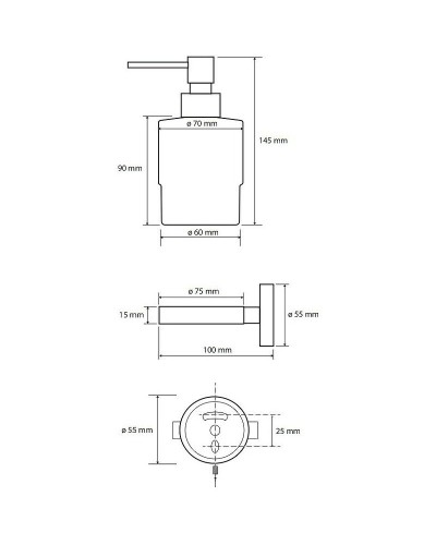 Дозатор для жидкого мыла Bemeta Amber 155109102 Медное золото матовое