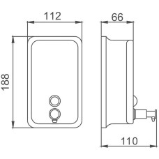 Дозатор для жидкого мыла Haiba HB402 Хром