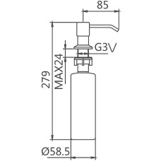 Дозатор для моющего средства Haiba HB403 Хром