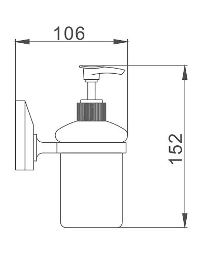Дозатор для жидкого мыла Haiba HB1627 Хром