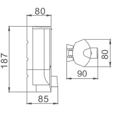 Дозатор для жидкого мыла Haiba HB407 Хром