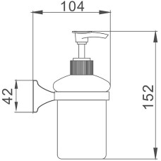 Дозатор для жидкого мыла Haiba HB8527 Хром