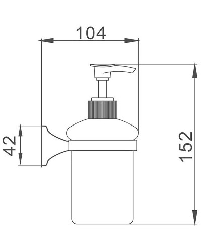 Дозатор для жидкого мыла Haiba HB8527 Хром