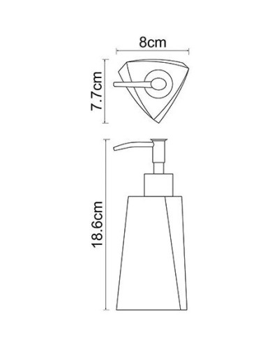 Дозатор 200 мл WasserKRAFT Ohre K-37799