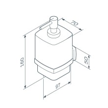 Дозатор для жидкого мыла AM.PM Gem A9036922 Черный Белый