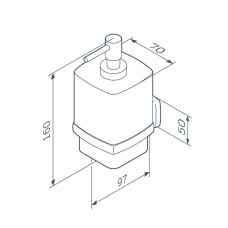 Дозатор для жидкого мыла AM.PM Gem A9036922 Черный Белый