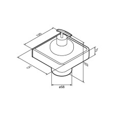 Дозатор для жидкого мыла Damixa Jupiter DA7736900 Черный Хром