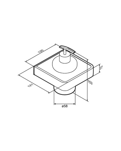 Дозатор для жидкого мыла Damixa Jupiter DA7736900 Черный Хром