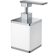 Дозатор для жидкого мыла Boheme 10969-W-CR Белый Хром