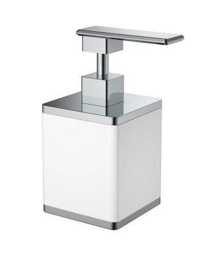 Дозатор для жидкого мыла Boheme 10969-W-CR Белый Хром