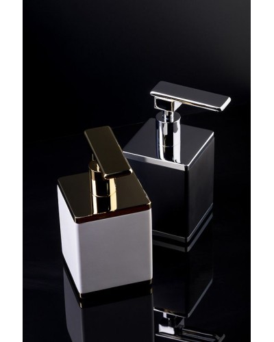 Дозатор для жидкого мыла Boheme 10969-W-G Белый Золото