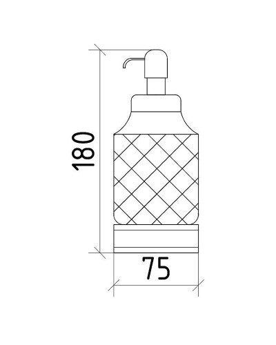 Дозатор для жидкого мыла Boheme Royal Cristal 10929-CR-B Хром