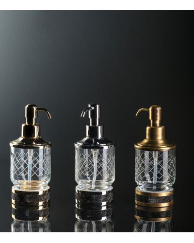Дозатор для жидкого мыла Boheme Royal Cristal 10929-G-B Золото