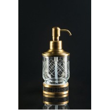 Дозатор для жидкого мыла Boheme Royal Cristal 10929-G-B Золото