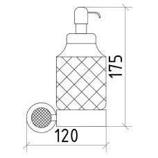 Дозатор для жидкого мыла Boheme Royal Cristal 10932-G-B Золото
