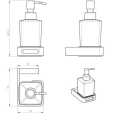 Дозатор для жидкого мыла Boheme Q 10957-GM Сталь