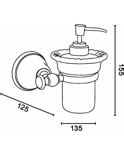 Дозатор для жидкого мыла TW Harmony TWHA108bi/br Бронза