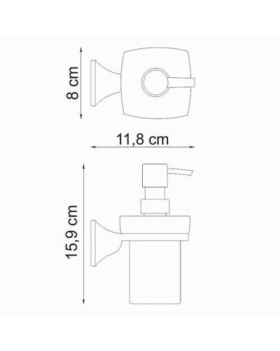 Дозатор для жидкого мыла WasserKRAFT Wern K-2599 Хром