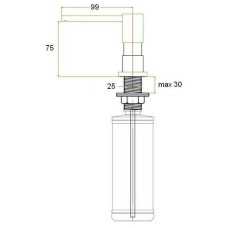 Дозатор для жидкого мыла Zorg ZR22CHEPHYIMETALL