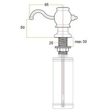 Дозатор для жидкого мыла Zorg ZR24BR