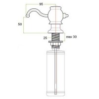 Дозатор для жидкого мыла Zorg ZR24CHEPHYIMETALL