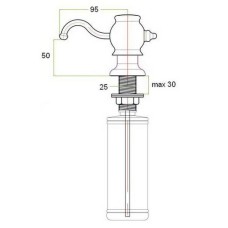 Дозатор для жидкого мыла Zorg ZR24CHEPHYIMETALL