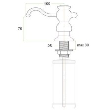 Дозатор для жидкого мыла Zorg ZR25CHEPHYIMETALL