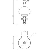 Дозатор для жидкого мыла Migliore Cristalia 16798 Хром с кристаллом Swarovski