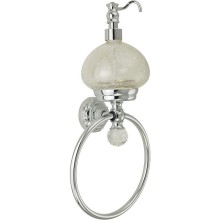 Дозатор для жидкого мыла с кольцом для полотенец Migliore Cristalia 16801 Хром с кристаллом Swarovski