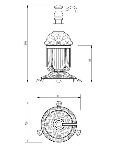 Дозатор для жидкого мыла Migliore Elisabetta 17028 Хром