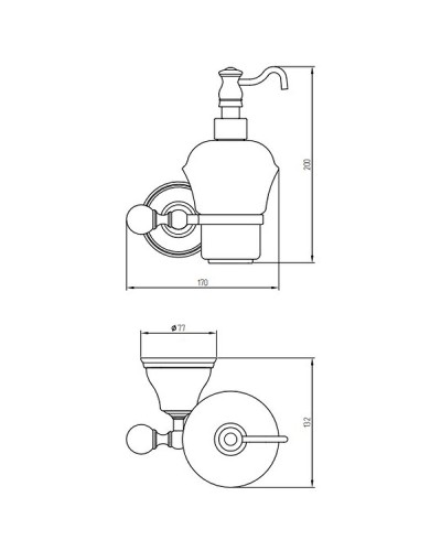 Дозатор для жидкого мыла Migliore Provance 17655 Хром Белый