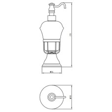 Дозатор для жидкого мыла Migliore Provance 17654 Хром Белый