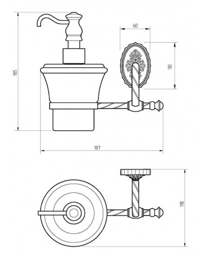 Дозатор для жидкого мыла Migliore Edera 16912 Хром