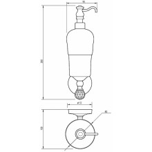 Дозатор для жидкого мыла Migliore Amerida 16578 Хром с кристаллом Swarovski