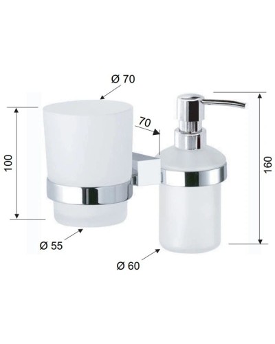 Стакан с дозатором Remer SQ SQ18CR