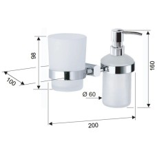 Стакан с дозатором Remer Forma FR18CR