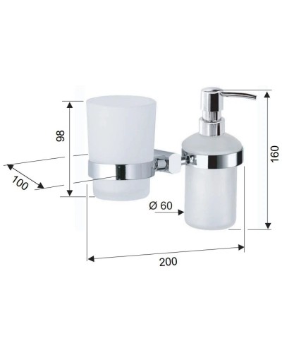 Стакан с дозатором Remer Forma FR18CR