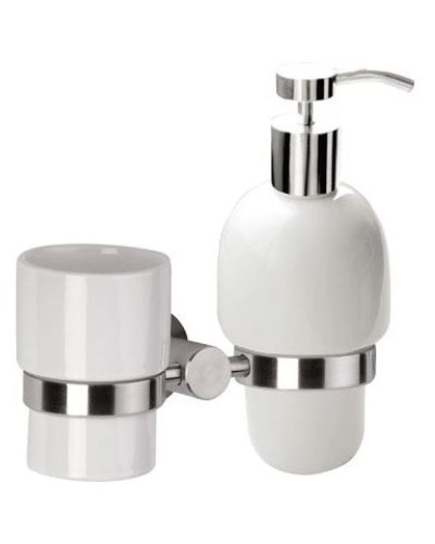 Стакан с дозатором Remer Minimal Inox MI18INOXCR