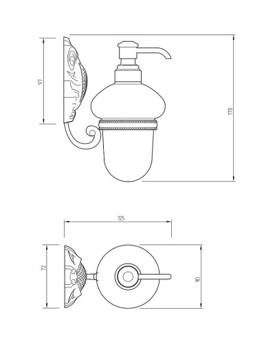 Дозатор для жидкого мыла Migliore Cleopatra 16656 Хром