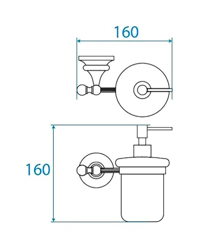 Дозатор для жидкого мыла Cezares Olimp-SOI-01-M Хром