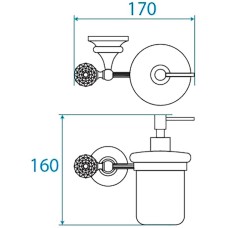 Дозатор для жидкого мыла Cezares Olimp-SOI-02-Sw Бронза