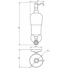 Дозатор для жидкого мыла Migliore Amerida 16559 Бронза с кристаллом Swarovski