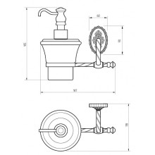 Дозатор для жидкого мыла Migliore Edera 16888 Бронза