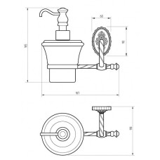 Дозатор для жидкого мыла Migliore Edera 16888 Бронза