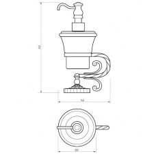 Дозатор для жидкого мыла Migliore Edera 16937 Золото