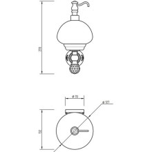 Дозатор для жидкого мыла Migliore Cristalia 16766 Бронза с кристаллом Swarovski