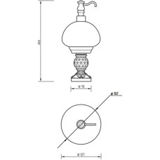 Дозатор для жидкого мыла Migliore Cristalia 16767 Бронза с кристаллом Swarovski
