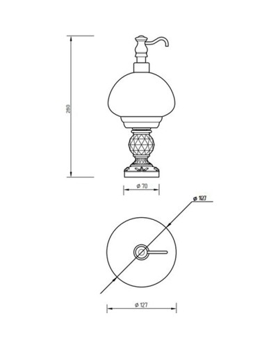 Дозатор для жидкого мыла Migliore Cristalia 16767 Бронза с кристаллом Swarovski