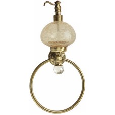 Дозатор для жидкого мыла с кольцом для полотенец Migliore Cristalia 16769 Бронза с кристаллом Swarovski