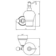 Дозатор для жидкого мыла Migliore Provance 17620 Бронза Белый